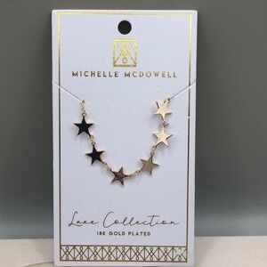 Michelle mcdowell 18k gold plated chain lexi star charms necklace GIFTABLE.